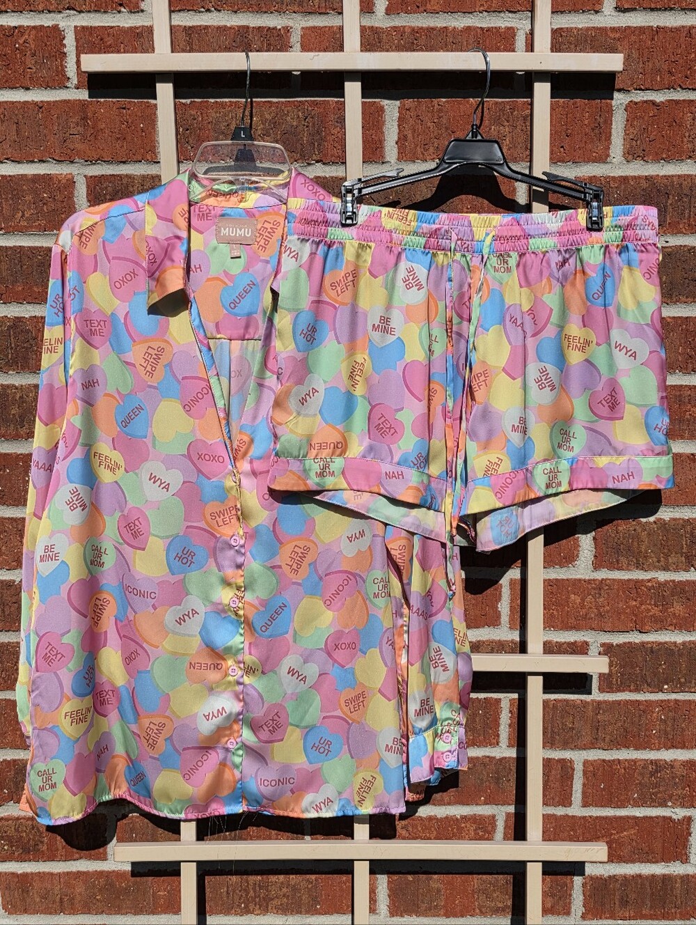 Show me your mumu Hearts pjs - silky - Large